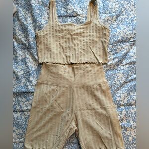 Tan matching set from offline aerie